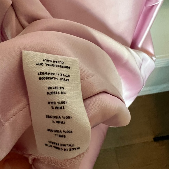 Helmut Lang Pink Front Drape Satin Top - 12 US Womens - Picture 7 of 8